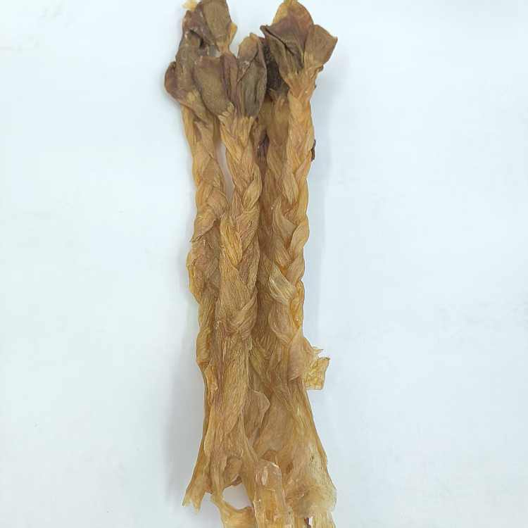 烘干鸭食管麻花辫，每小包5根麻花辫，每根麻花辫3根鸭食管